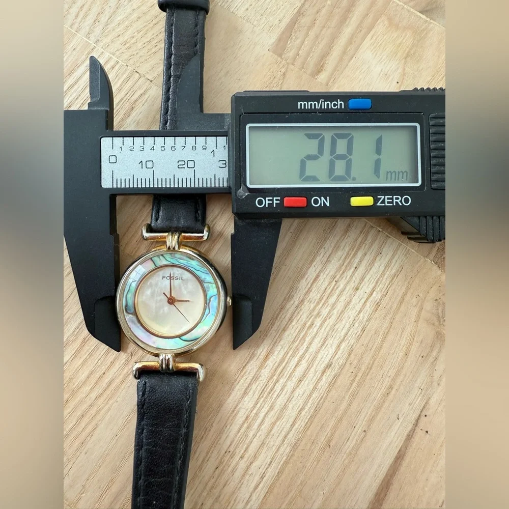 Fossil ladies abalone mother of pearl watch NEW BATTERY